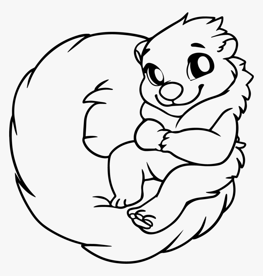 Chibi-skunk - Line Art, HD Png Download, Free Download