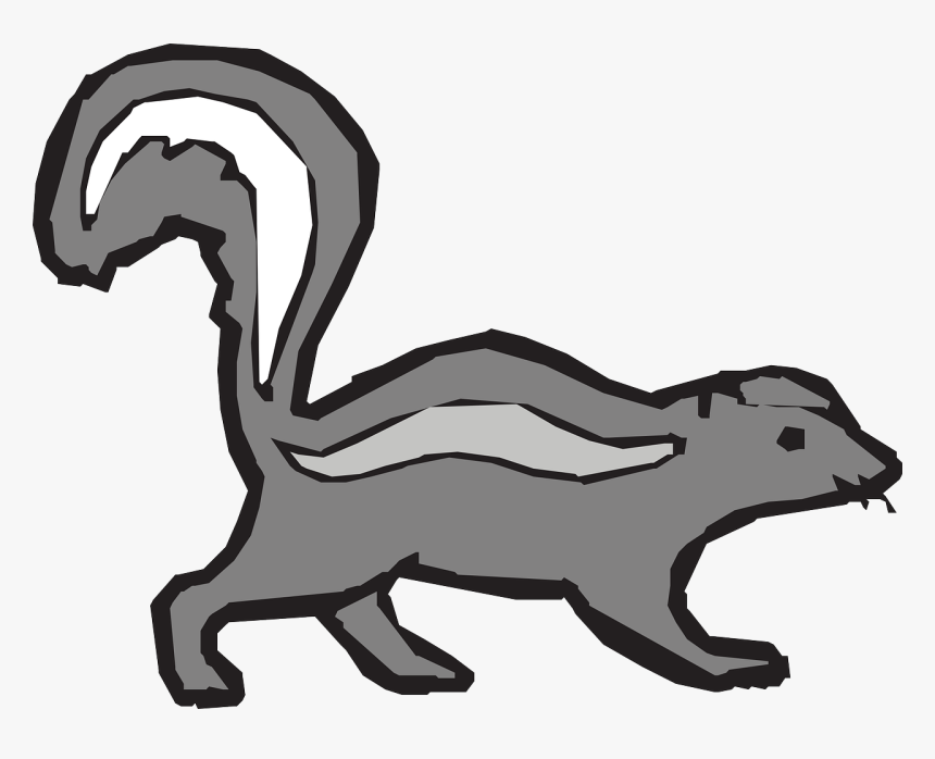 Striped Skunk Clip Art, HD Png Download, Free Download