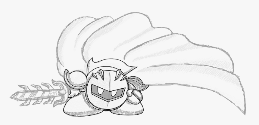 Meta Knight At Getdrawings - Meta Knight Easy Drawing, HD Png Download, Free Download