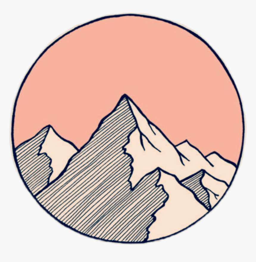 #tumblr #tattooday #mountain #outline #sky - Mountain Drawing Easy, HD Png Download, Free Download