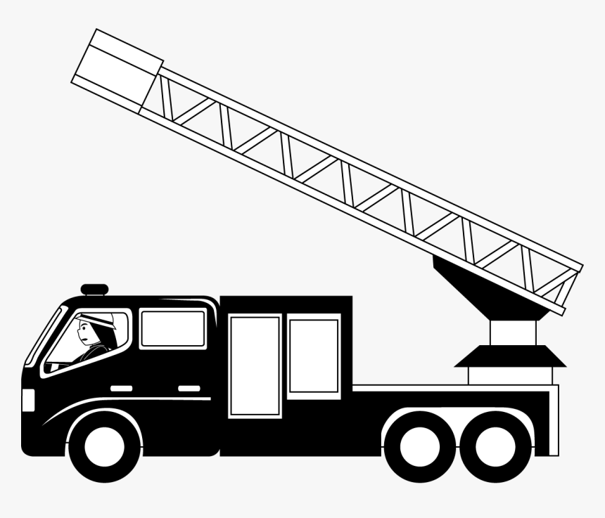 Ladder Fire Truck Clip Art, HD Png Download, Free Download