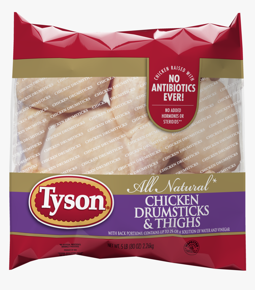 Tyson Foods Frozen Chicken Drumsticks And Thighs With - Tyson Foods, HD Png Download, Free Download