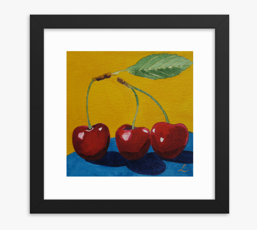 Cherries On Yellow And Blue Printfile Default Mockup - Picture Frame, HD Png Download, Free Download
