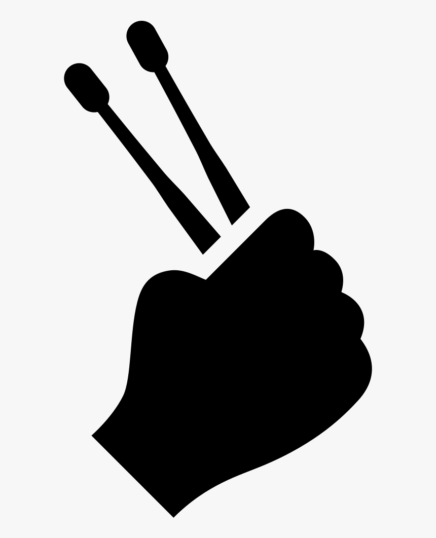 Hand Holding Up Drumsticks - Vector Drum Sticks Png, Transparent Png, Free Download