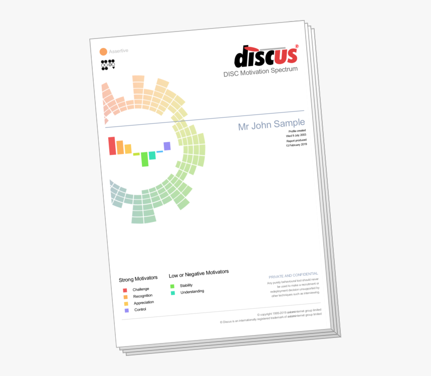 Discus Motivation Spectrum Report Cover - Cover Profile Report, HD Png Download, Free Download