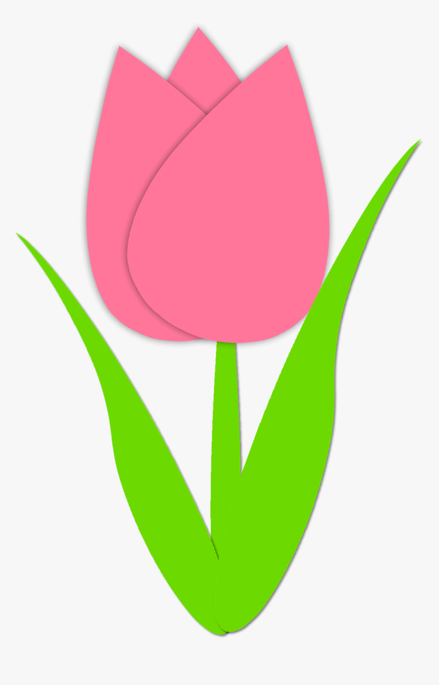 Pink And Yellow Tulip Download Free Download Clipart - Tulip Flower Clip Art, HD Png Download, Free Download