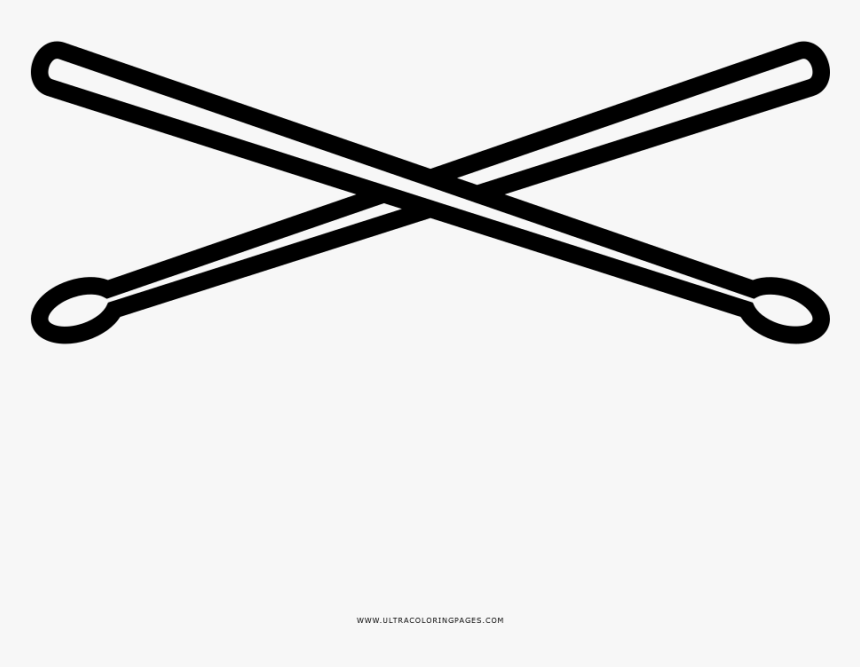 Drumsticks Coloring Page - Baquetas Desenho, HD Png Download, Free Download