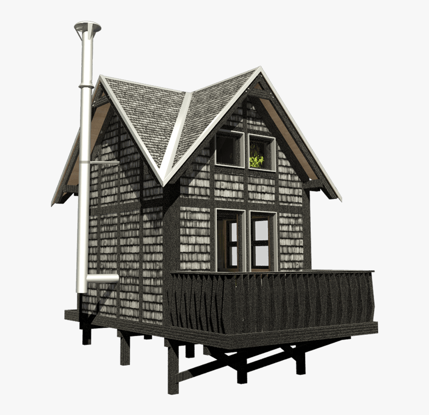 Small Cottage Plans With Loft And Porch - House, HD Png Download, Free Download