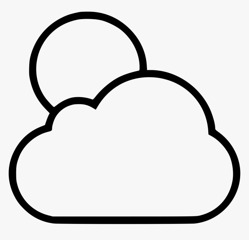 Full Moon Cloud Svg Png Icon Free Download - Moon With Clouds Drawing, Transparent Png, Free Download