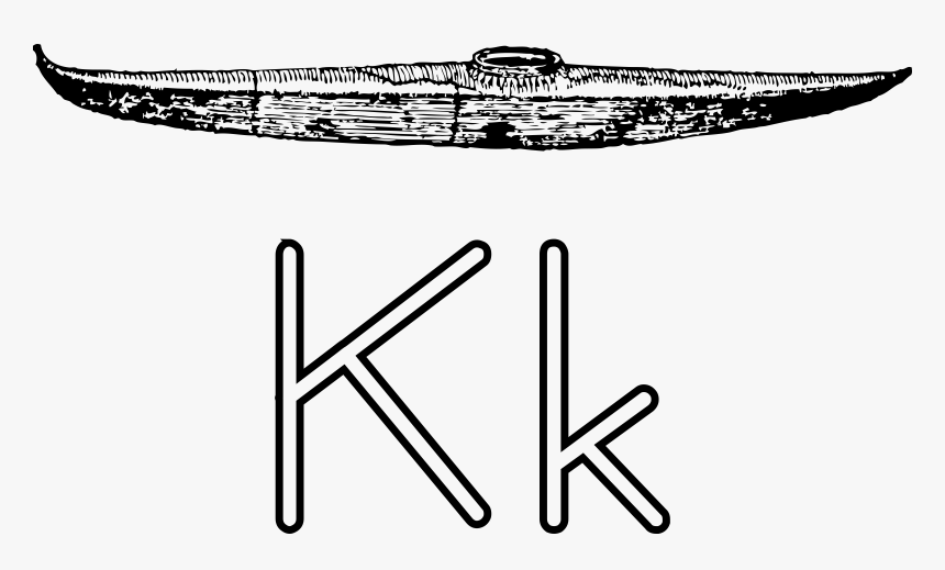 Letra K De Kayak Clip Arts - K For Kangaroo Clipart Black And White, HD Png Download, Free Download