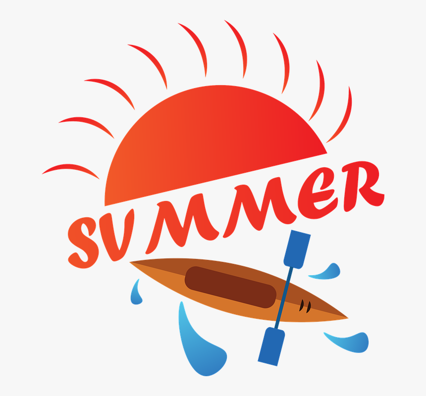 Orange Kayak, Illustration Of The Summer, Sun And Sea, HD Png Download, Free Download