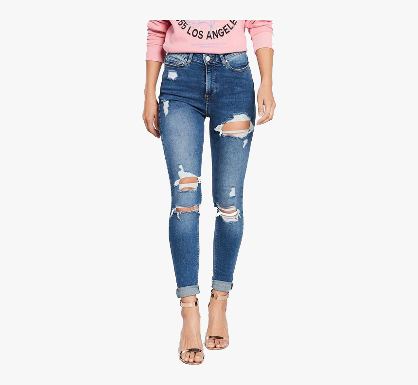 Ripped Jean Transparent Images - Ripped Jeans, HD Png Download, Free Download
