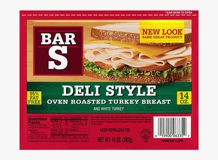 Oven Roasted Turkey Breast - Bar S Bologna, HD Png Download, Free Download