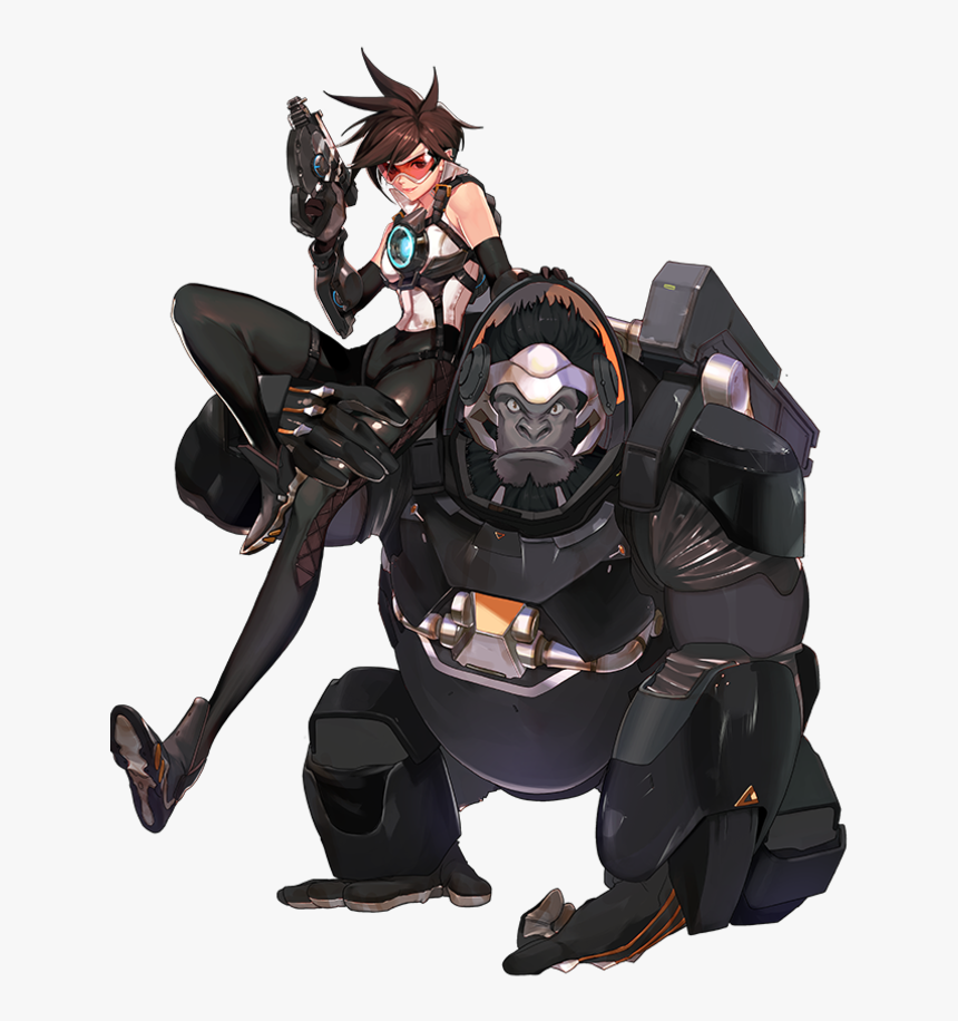 Yeti Winston Png - Overwatch Tracer And Winston, Transparent Png, Free Download