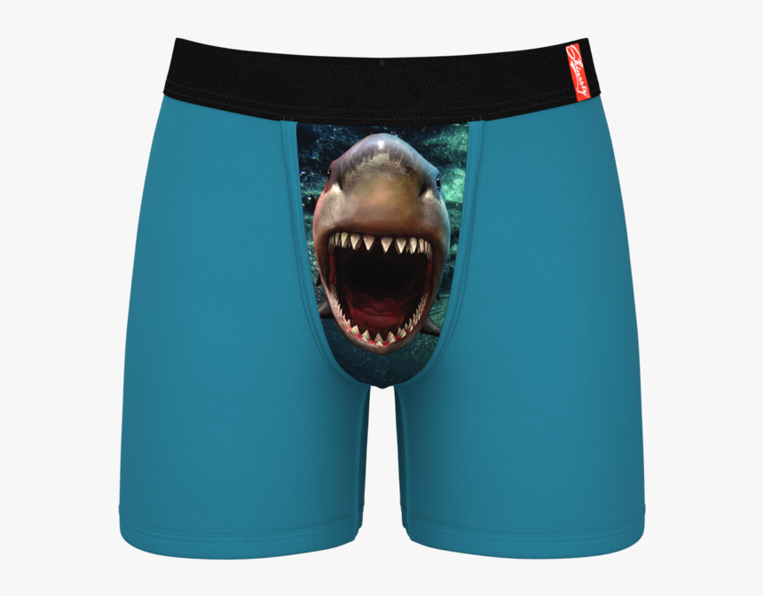 Men"s Shark Print Ball Hammock Boxer Briefs - Shark Boxers, HD Png Download, Free Download