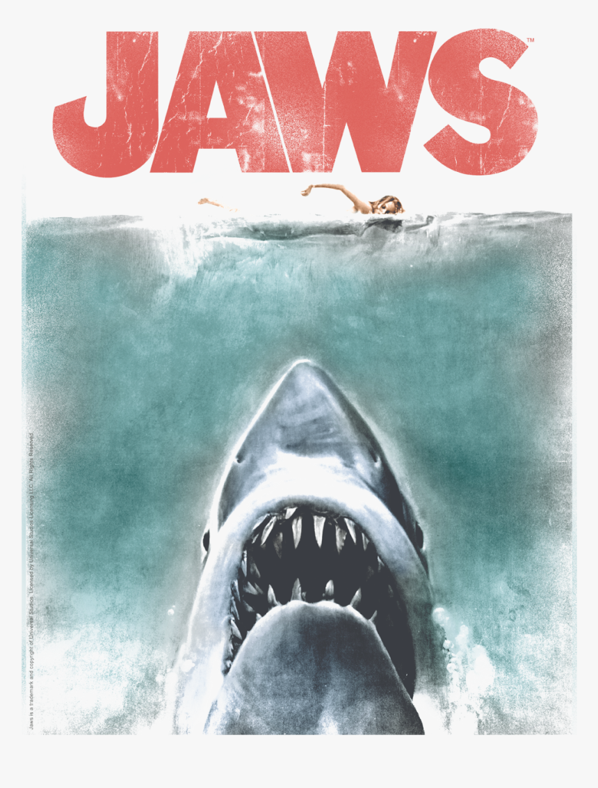 Jaws Vintage Poster T Shirt, HD Png Download, Free Download