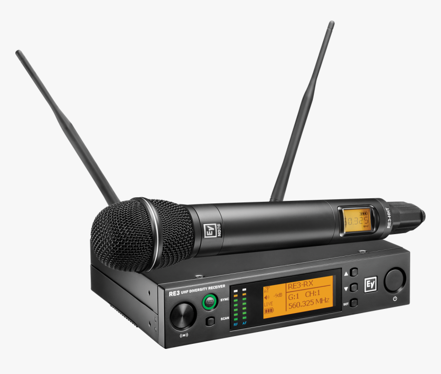 Electro Voice Re3 Nd76 Uhf Wireless Handheld Set With - Electro Voice Re3 Nd76, HD Png Download, Free Download