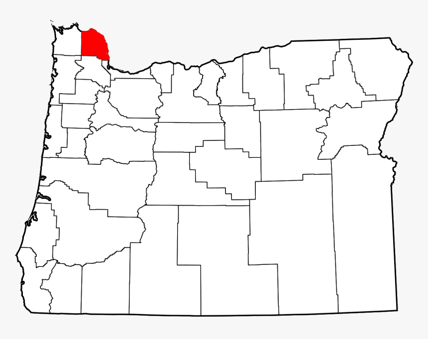 Map Of Oregon Highlighting Washington County - Jackson County Oregon, HD Png Download, Free Download