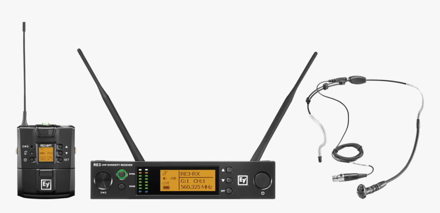 Electro Voice Re3 Bphw Uhf Wireless Bodypack Set With - Electrovice Bodypack Set Model Re3 Bphw, HD Png Download, Free Download