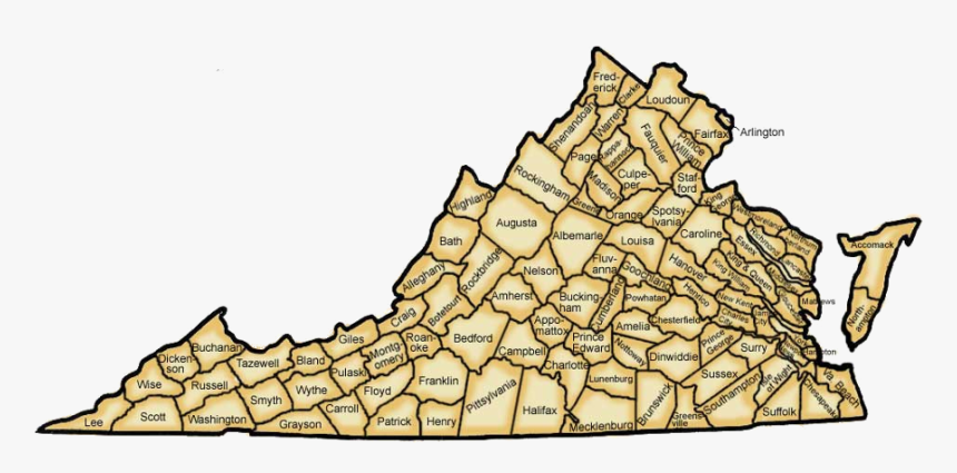 The Number Has Changed Over Time, But Virginia Has - Simple Virginia Colony Map, HD Png Download, Free Download
