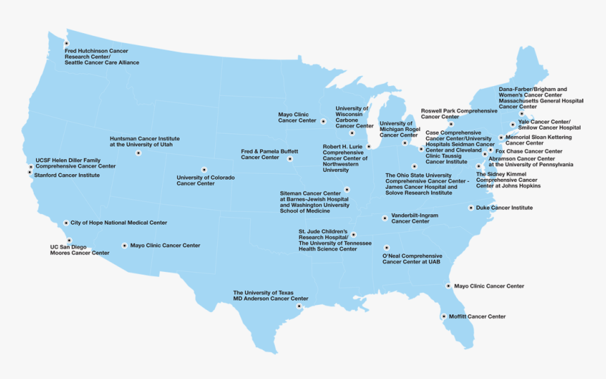 Nccn Member Institutions - Usps Zone Chart 2019, HD Png Download, Free Download