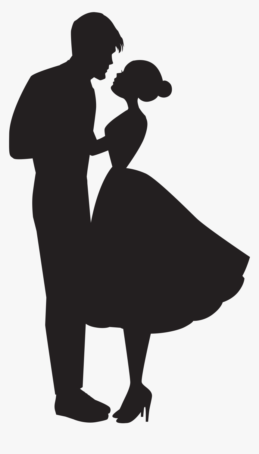 Love Silhouette Clip Art - Romantic Couple Dancing Silhouette, HD Png Download, Free Download