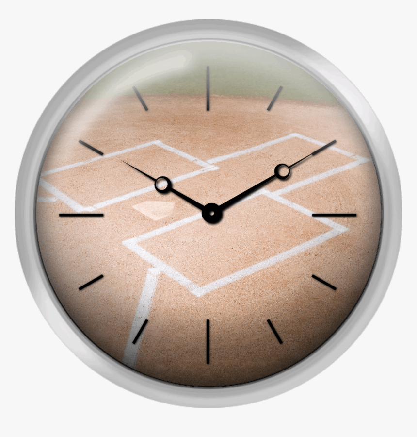 Home Plate Of Baseball Diamond - Wall Clock, HD Png Download, Free Download