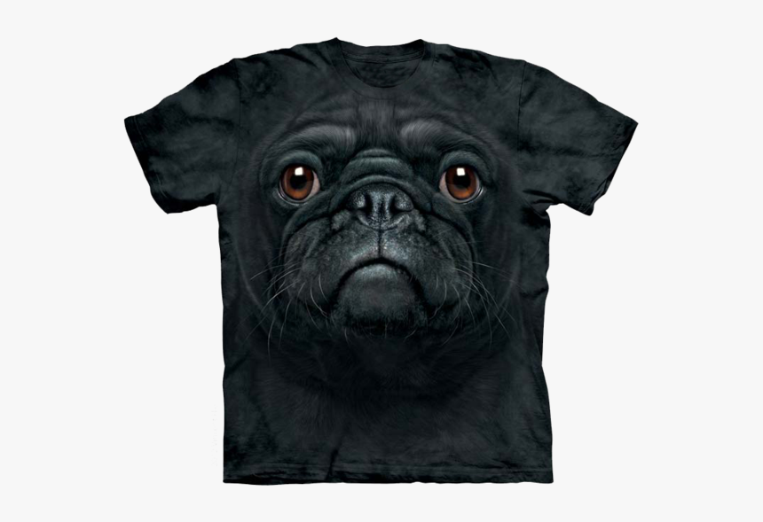 Black Pug Tee Shirts, HD Png Download, Free Download