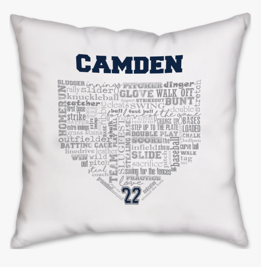 Baseball Homeplate Word Art - Cushion, HD Png Download, Free Download