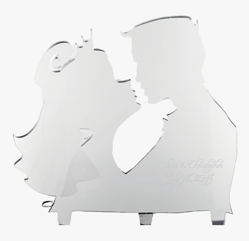 Kissing Couple Silhouette Cake Topper $16 - Silhouette, HD Png Download, Free Download