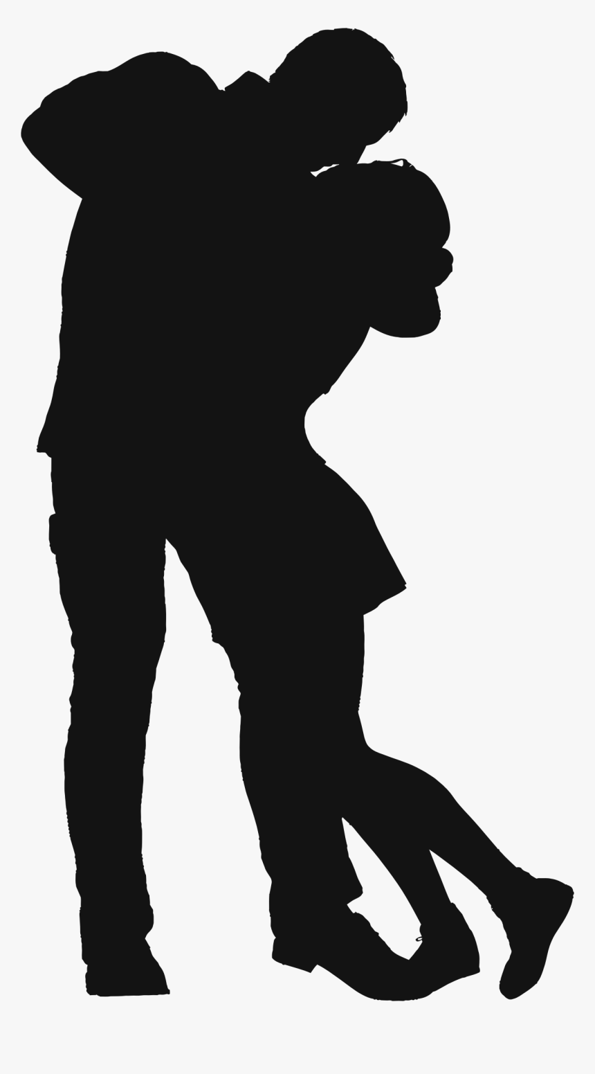 Couple Silhouette 3 Clip Arts - Black Shadow Couple Png, Transparent Png, Free Download