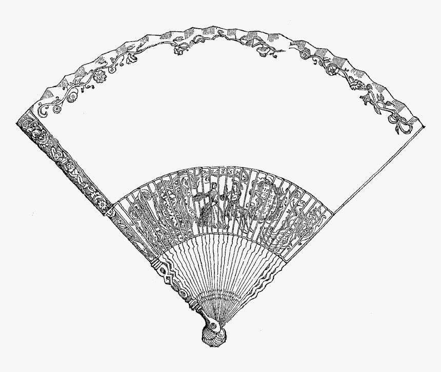 Hand Fan Drawing Png, Transparent Png, Free Download