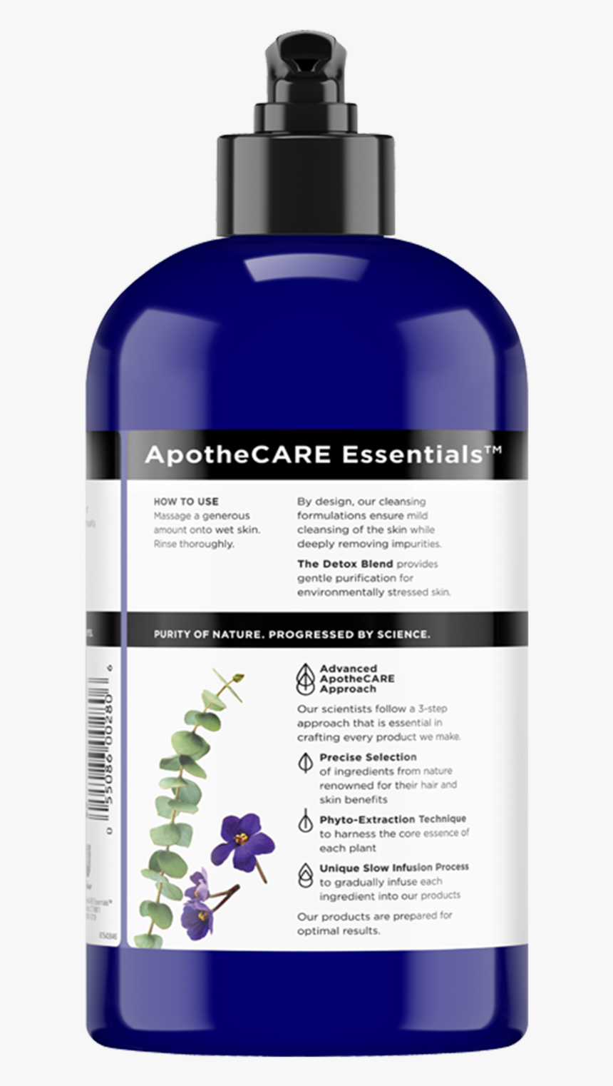 Back Of Body Wash Apothecare Essentials™ The Detox - Grape, HD Png Download, Free Download