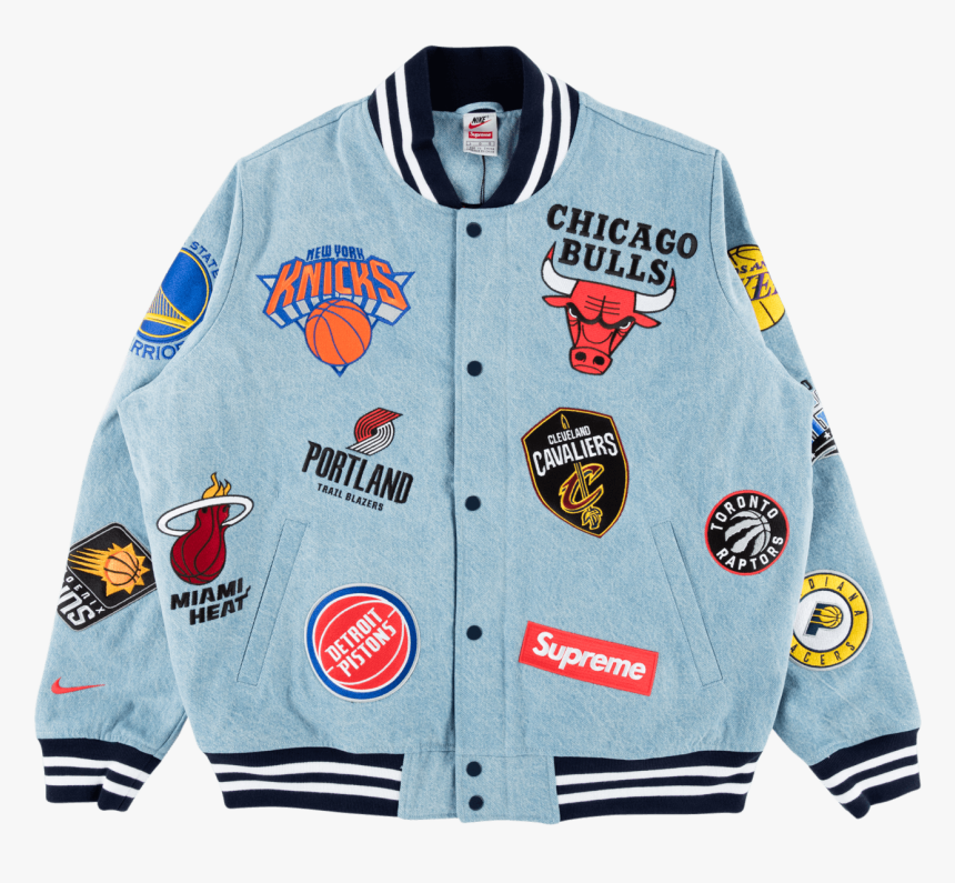 Supreme Nike/nba Teams Jacket "ss - Supreme X Nike X Nba Jacket, HD Png Download, Free Download