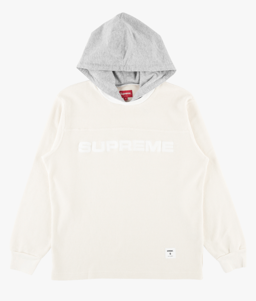 Supreme Hooded Waffle Ringer "fw - Hoodie, HD Png Download, Free Download