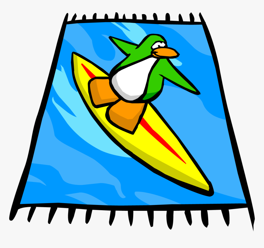 Surf Club Penguin Wiki - Beach Towel Png Clipart, Transparent Png, Free Download