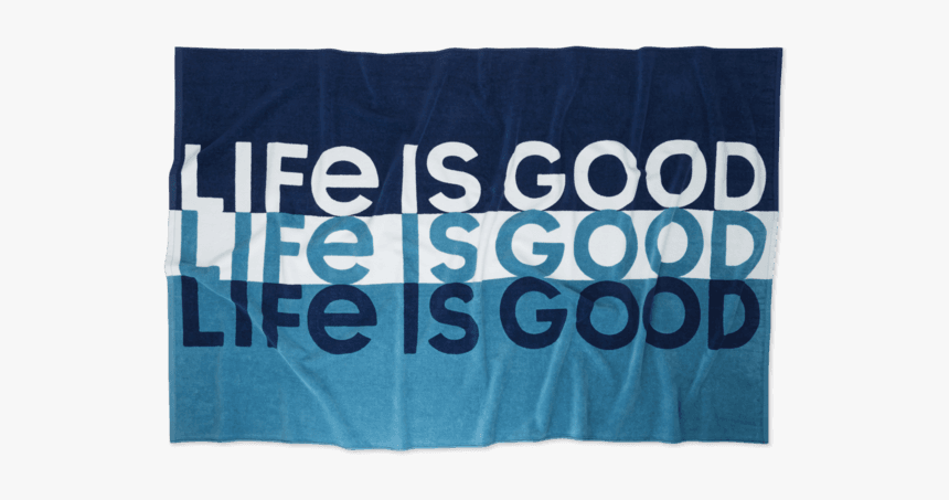 Life Is Good Stripe Beach Towel - Beach Towel, HD Png Download, Free Download