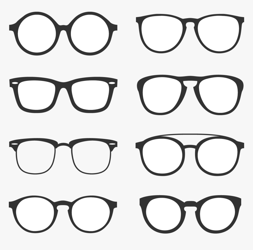 Black Rimmed Sunglasses Horn Rimmed Glasses Free Download - Oval Face Eyeglasses For Men, HD Png Download, Free Download