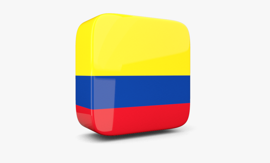 Glossy Square Icon 3d - Colombia Flag 3d Png, Transparent Png, Free Download