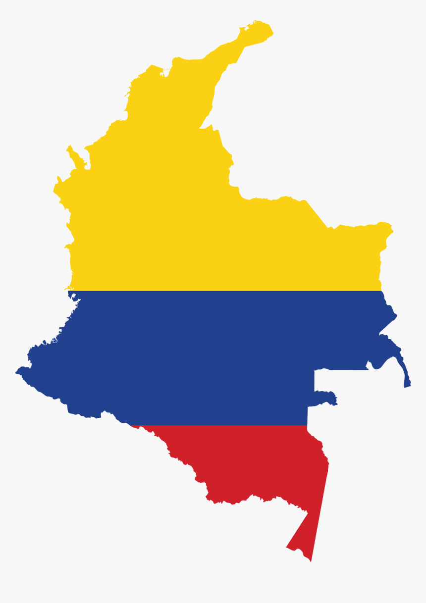 Colombia Flag Map - Colombia Flag And Map, HD Png Download, Free Download