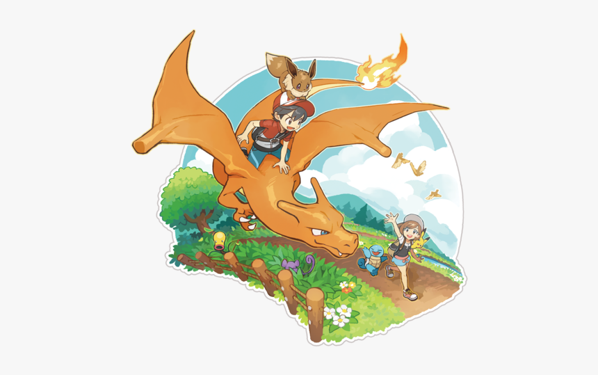 Trainer And Partner - Pokemon Let's Go Pikachu Art, HD Png Download, Free Download