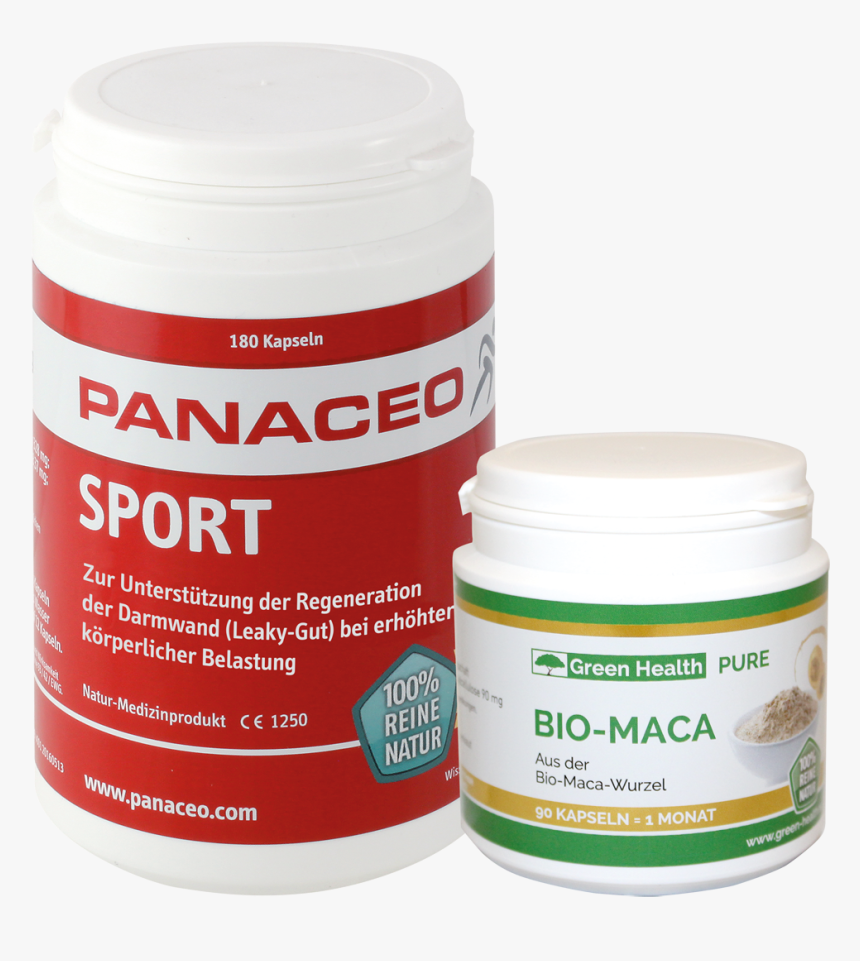 Panaceo Sport & Green Health Pure Bio Maca Capsules"
 - Medicine, HD Png Download, Free Download