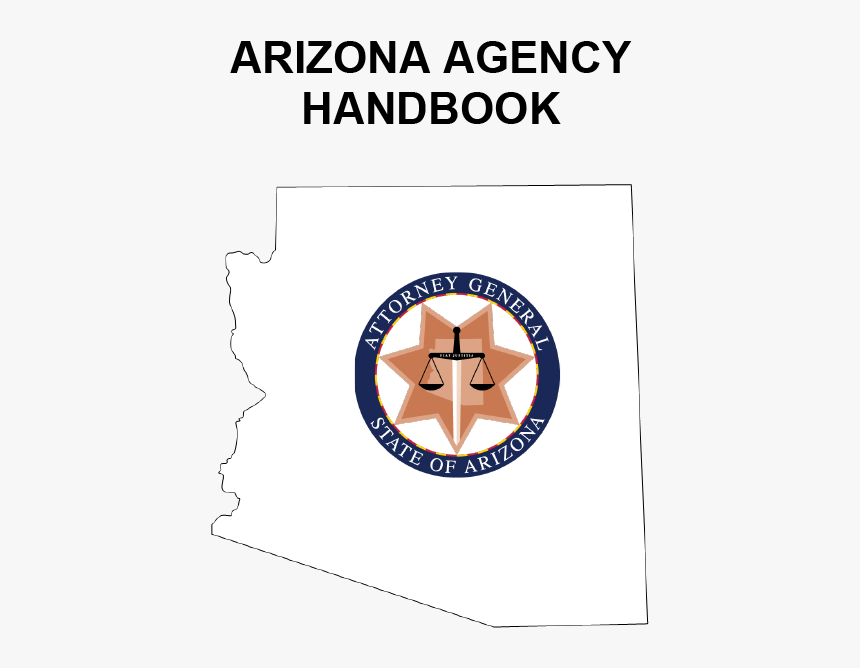Ag Logo On Arizona State Outline - Attorney General State Of Arizona, HD Png Download, Free Download