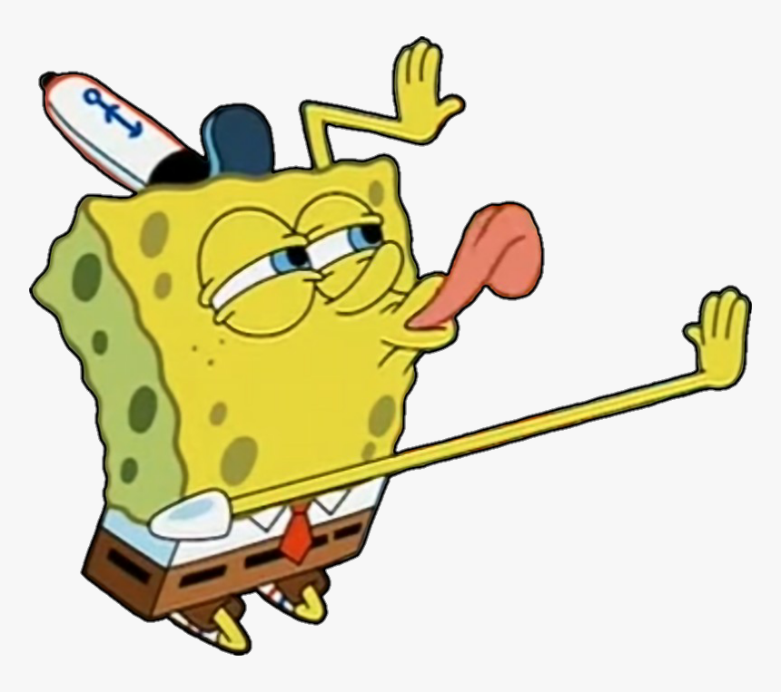 Spongebob Licking Transparent Clipart , Png Download - Spongebob Licking Meme Transparent, Png Download, Free Download