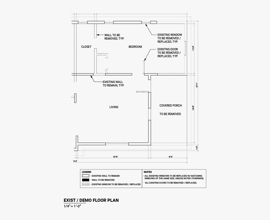 Sample Interior Remodel Exist Demo Plan Plan Demo Plan Example