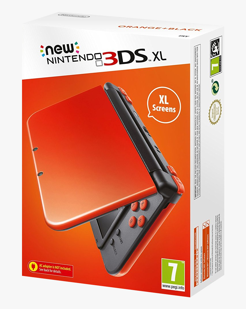 New 3ds Xl Orange And Black, HD Png Download, Free Download