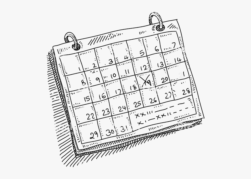 Calendar Drawing, HD Png Download, Free Download