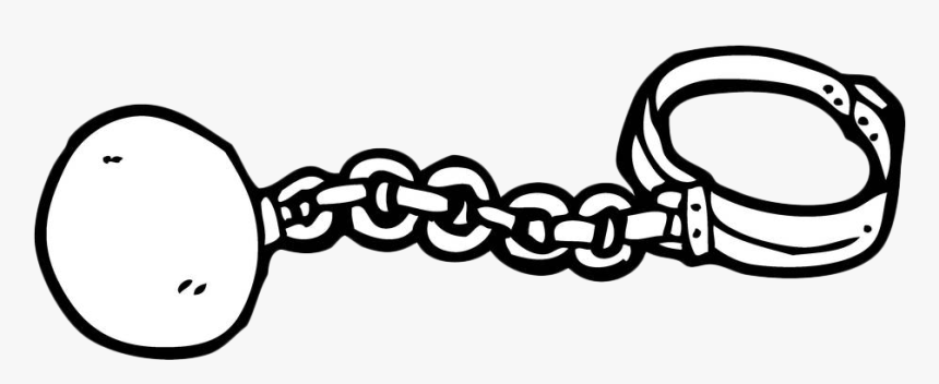 Clip Art Shackles Clipart - Cartoon Ball And Chain, HD Png Download, Free Download