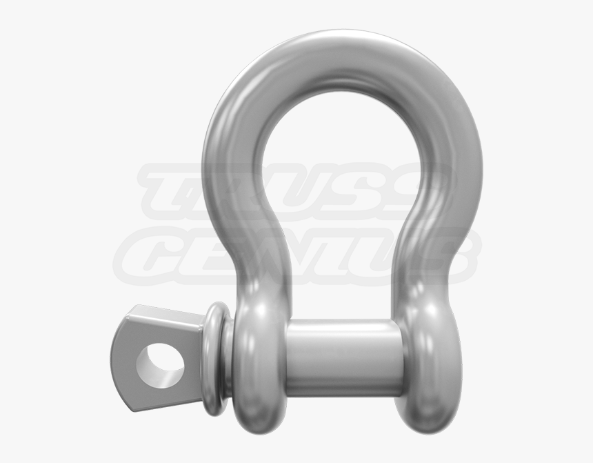 Half Inch Shackle 2 Ton Screw Pin Front Profile Photo - 2 Inch Shackles, HD Png Download, Free Download