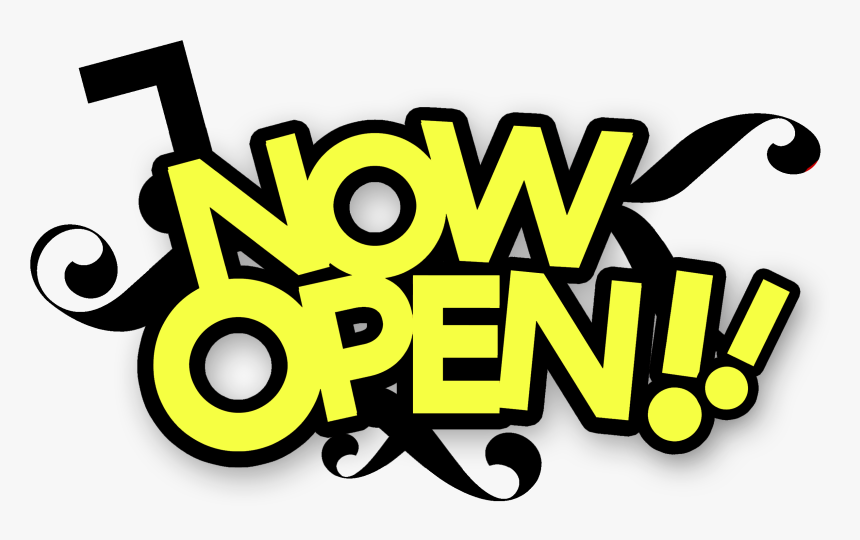 Now Open Black And Yellow, HD Png Download, Free Download